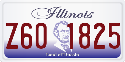 IL license plate Z601825