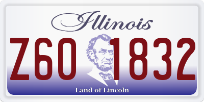 IL license plate Z601832