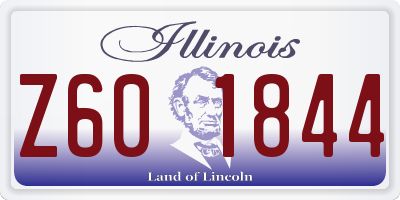 IL license plate Z601844