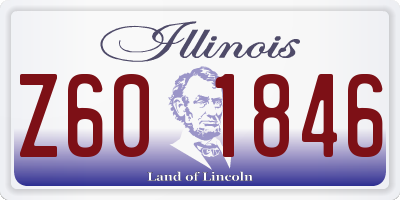 IL license plate Z601846