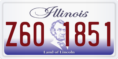 IL license plate Z601851