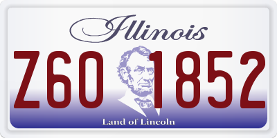 IL license plate Z601852