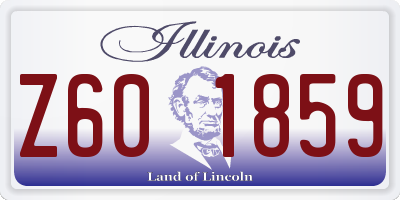 IL license plate Z601859
