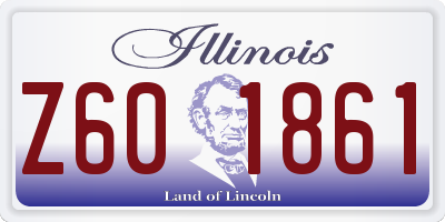 IL license plate Z601861