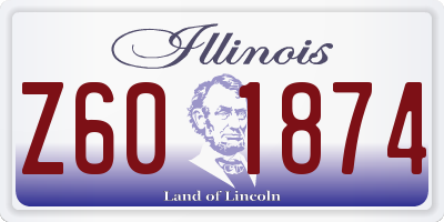IL license plate Z601874