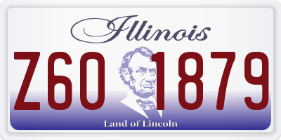 IL license plate Z601879