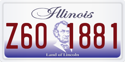 IL license plate Z601881