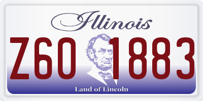 IL license plate Z601883