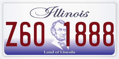 IL license plate Z601888