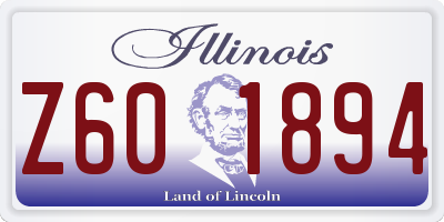 IL license plate Z601894