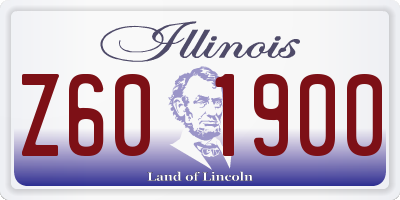 IL license plate Z601900