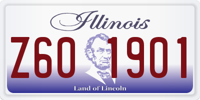 IL license plate Z601901