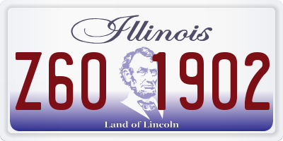 IL license plate Z601902