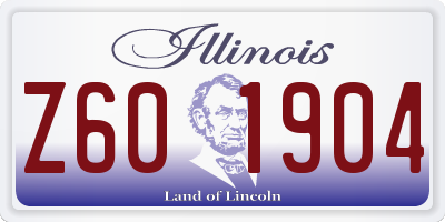 IL license plate Z601904
