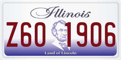 IL license plate Z601906
