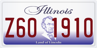 IL license plate Z601910