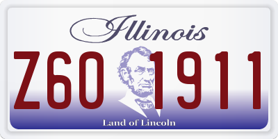 IL license plate Z601911