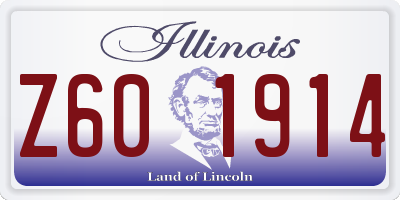 IL license plate Z601914