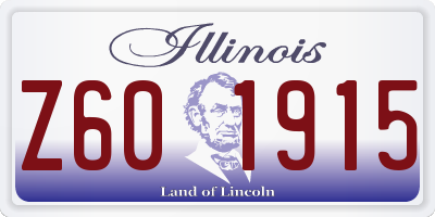 IL license plate Z601915