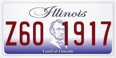 IL license plate Z601917