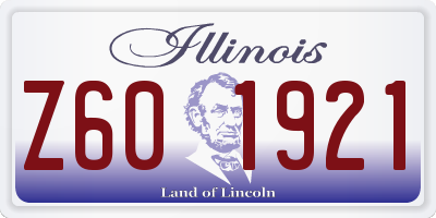 IL license plate Z601921