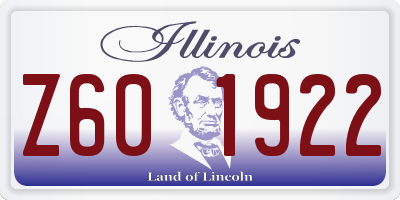 IL license plate Z601922
