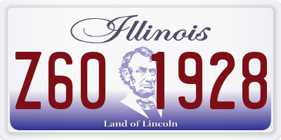 IL license plate Z601928