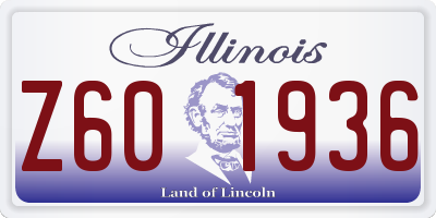 IL license plate Z601936