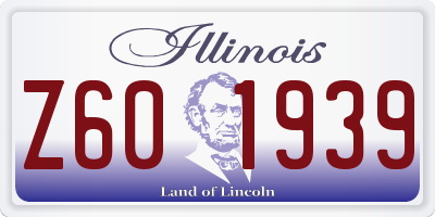 IL license plate Z601939
