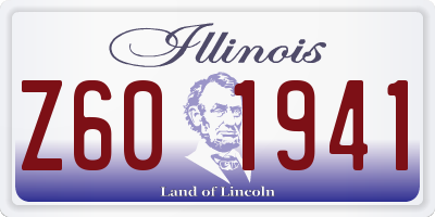 IL license plate Z601941