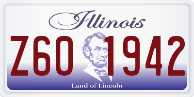 IL license plate Z601942