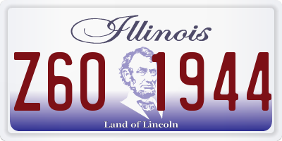 IL license plate Z601944