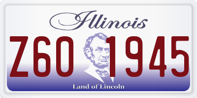 IL license plate Z601945