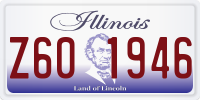 IL license plate Z601946