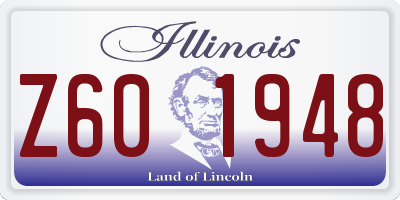 IL license plate Z601948