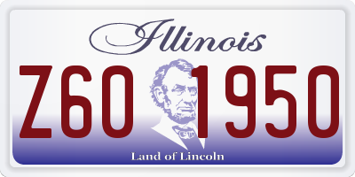 IL license plate Z601950