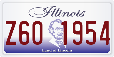IL license plate Z601954