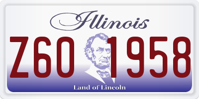 IL license plate Z601958