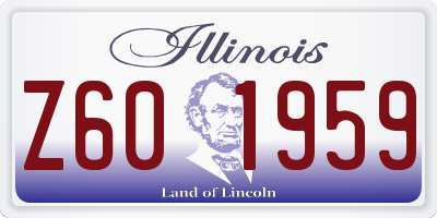IL license plate Z601959