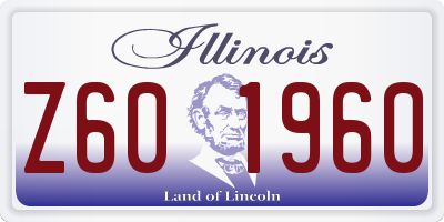 IL license plate Z601960