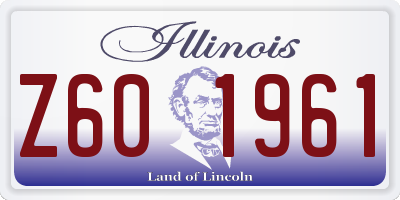 IL license plate Z601961