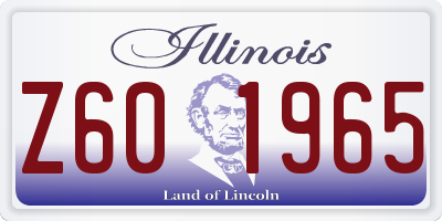 IL license plate Z601965