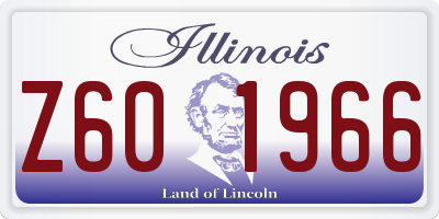 IL license plate Z601966
