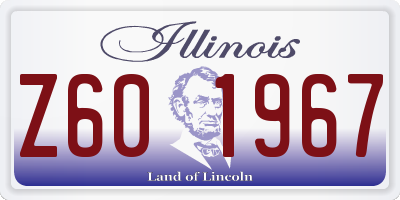 IL license plate Z601967