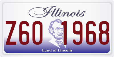 IL license plate Z601968
