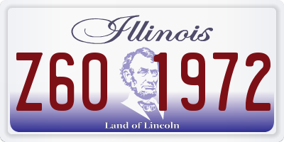 IL license plate Z601972