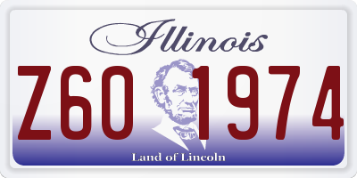 IL license plate Z601974