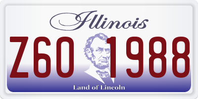 IL license plate Z601988
