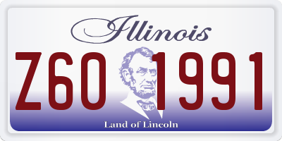 IL license plate Z601991