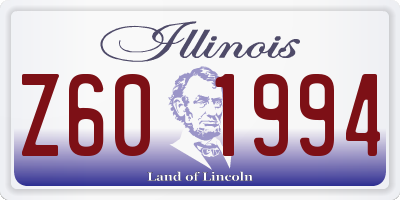 IL license plate Z601994